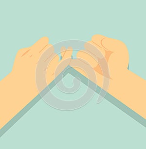 Hand Pinky promise gesture  vector concept