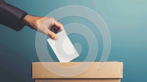 The hand voting in box.AI generated image