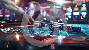 The Casino Roulette Table. AI generated