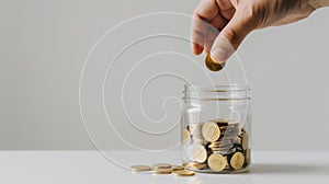 The jar of gold coins.AI generated image
