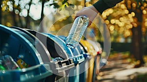 Hand Holding Plastic Bottle.AI generated image