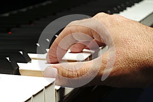 Ruka hrá klavír 