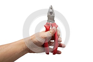 Hand with pliers