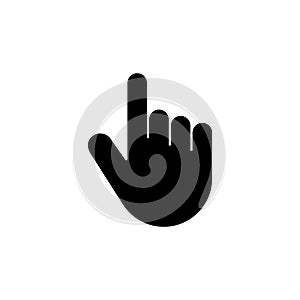 Hand Pointer, Clicking, Click Finger Flat Vector Icon