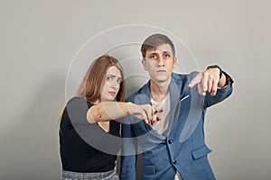 Hand pointer with forefinger pointing forward. Index finger to show direction
