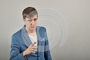 Hand pointer with forefinger pointing forward. Index finger to show direction