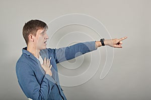 Hand pointer with forefinger pointing forward. Index finger to show direction