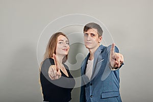 Hand pointer with forefinger pointing forward. Index finger to show direction.
