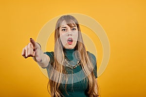 Hand pointer with forefinger pointing forward. Index finger to show direction.