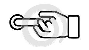 Hand Pointing Button, Click Action Interaction UI UX Vector Design Generative AI