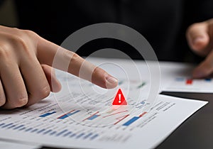 Hand pointing error warning chart