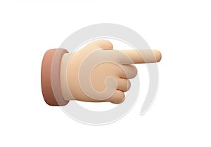 Hand Pointing Gesture 3d Render with Index Finger Extended photo