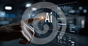 A hand is pointing at the letter A on a computer screen