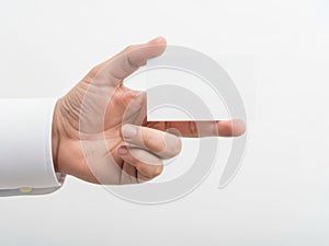 Hand pointing in a specific direction