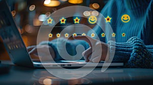 The customer rating feedback.AI generated image