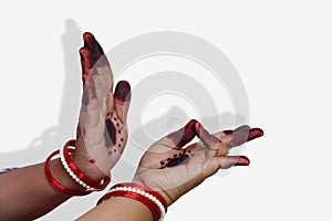 Hand position in Kathak dance photo