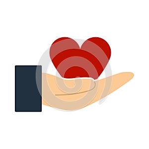 Hand Present Heart Ring Icon
