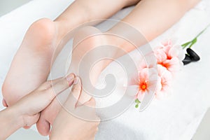 Hand press at Foot Massage and Spa concept