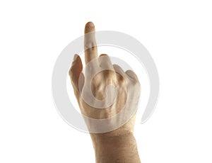 Hand Pressing Button