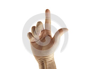 Hand Pressing Button