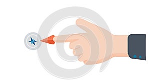 Hand Pressing Button Icon, Interaction, Click, User Interface, vector design Generative AI