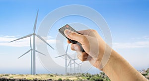 Controlling the wind turbines photo