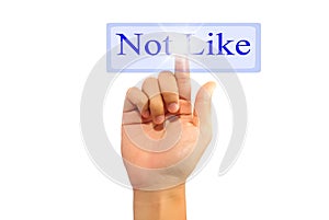 Hand pressing Social Network icon