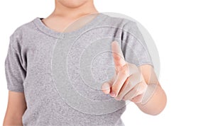 Hand Pressing or Touching Button Interface