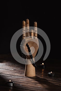 Hand with prithvi mudra gesture