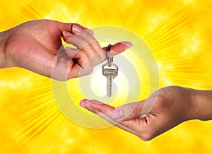 Hand Property Buying Keys Success