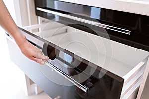 Hand Pull Open Drawer Wooden