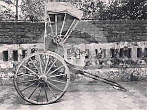 Hand pulled rickshaw a kolkata heritage.