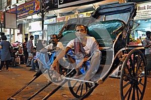 Hand pulled rickshaw