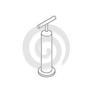 Hand pump icon, isometric 3d style