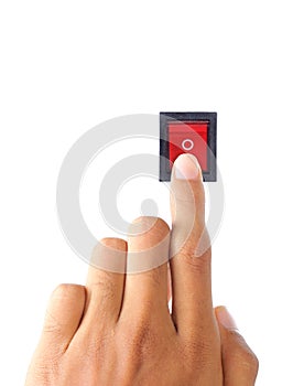 Hand pushing electrical swicth