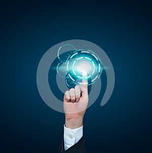 Hand pushing interface