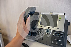 Hand raise up home phone