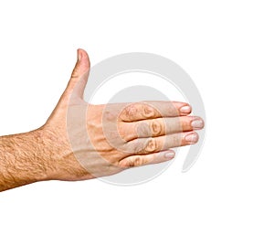 Hand ready for handshaking