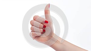 The thumbs up hand gesture.AI generated image