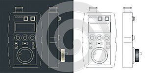 Hand remote control for CNC machine blueprints