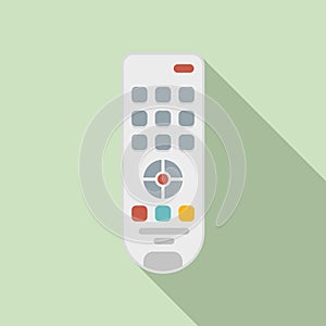 Hand remote control icon, flat style
