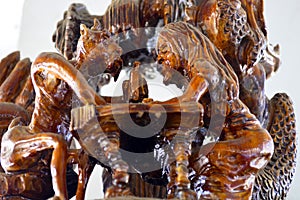 Wooden figure of the devil