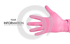 Hand in a rubber glove for cleaning cleanliness pattern