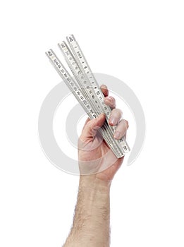 Hand with ruler