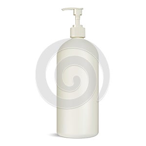 Hand sanitizer bottle. Pump dispenser gel package
