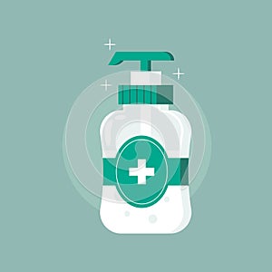 Hand sanitizer design vector illustration object medical objects protection body human and equipment protection corona virus