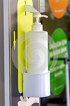 Hand sanitizer dispenser pump