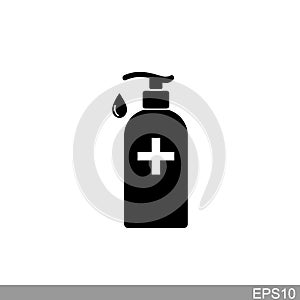 Hand sanitizer icon on white bacground