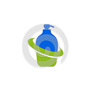Hand sanitizer logo design template