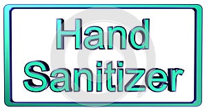 Hand Sanitizer Text 3D Logo photo